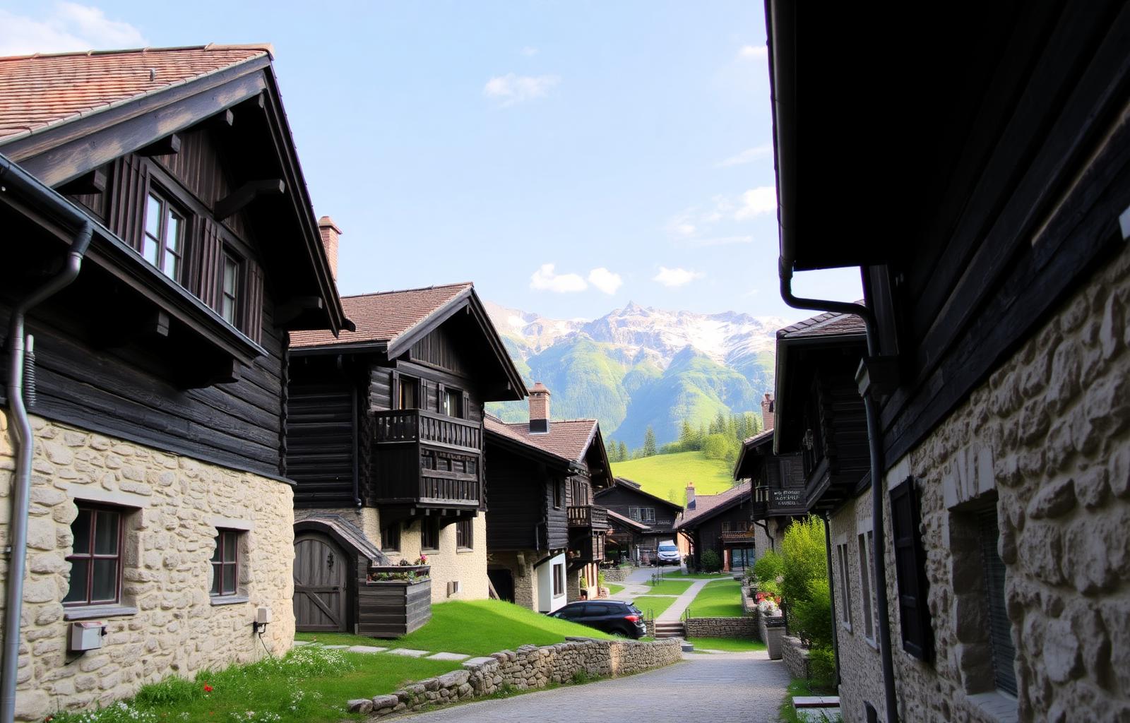 Le village d'Ayer dans le Val d'Anniviers