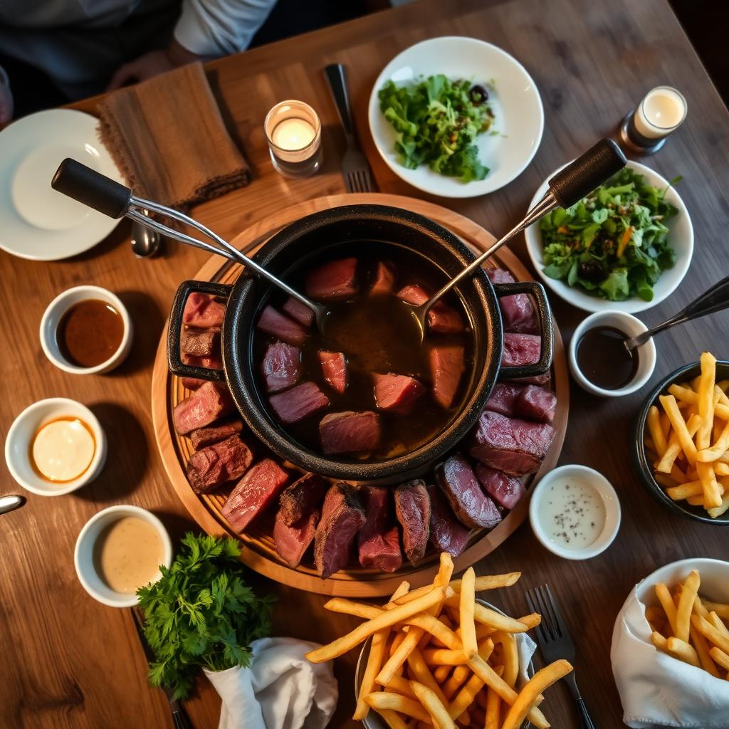 Fondue Mulligan servie au Refuge